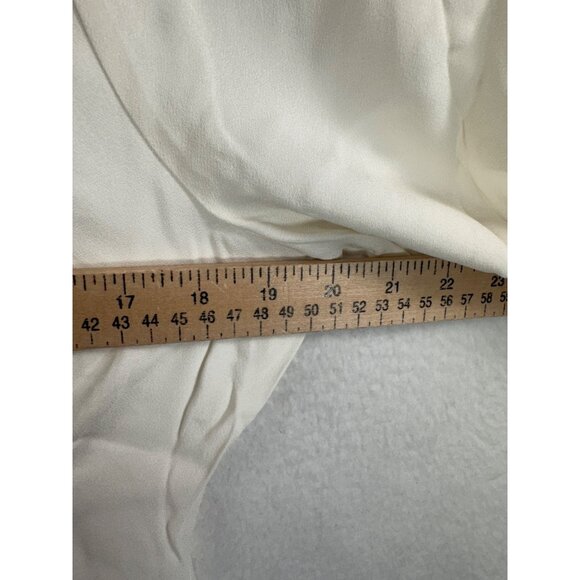 J.crew Shirred-waist top in viscose crepe ivory‎ money sz 8 - Picture 5 of 8